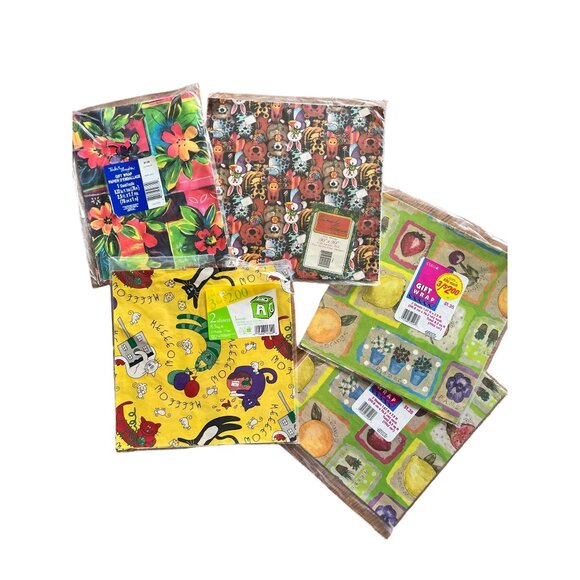 Vintage Gift Wrap Paper Various Sizes Brands and Patterns - Picture 1 of 5